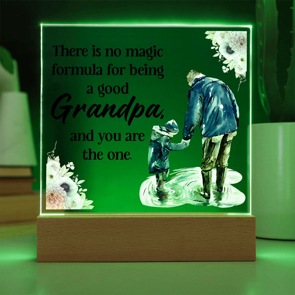 Grandpa Acrylic Square Plaque - Father's Day Gift