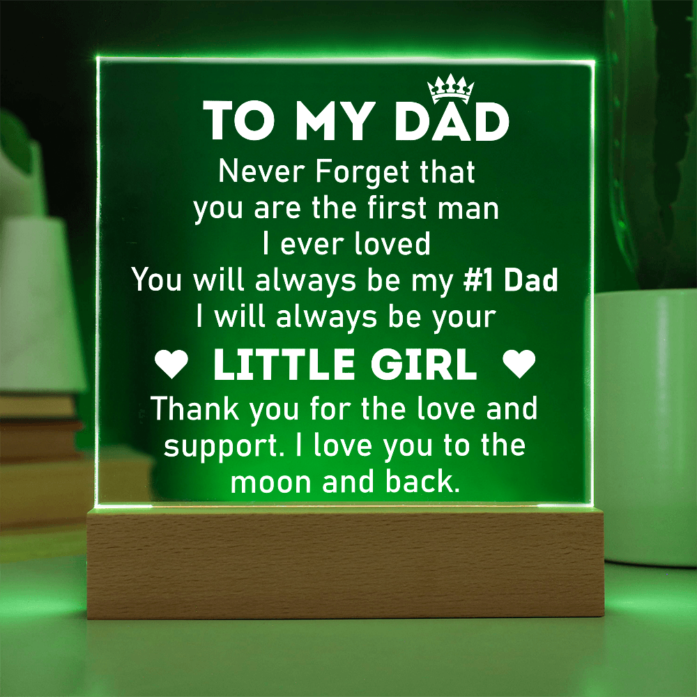 To My Dad Acrylic Square Plaque - A Piece Of My Heart, Father's Day Gift for Dad