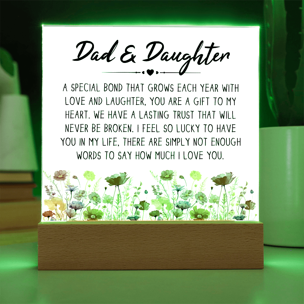 Dad & Daughter — Acrylic Square Plaque