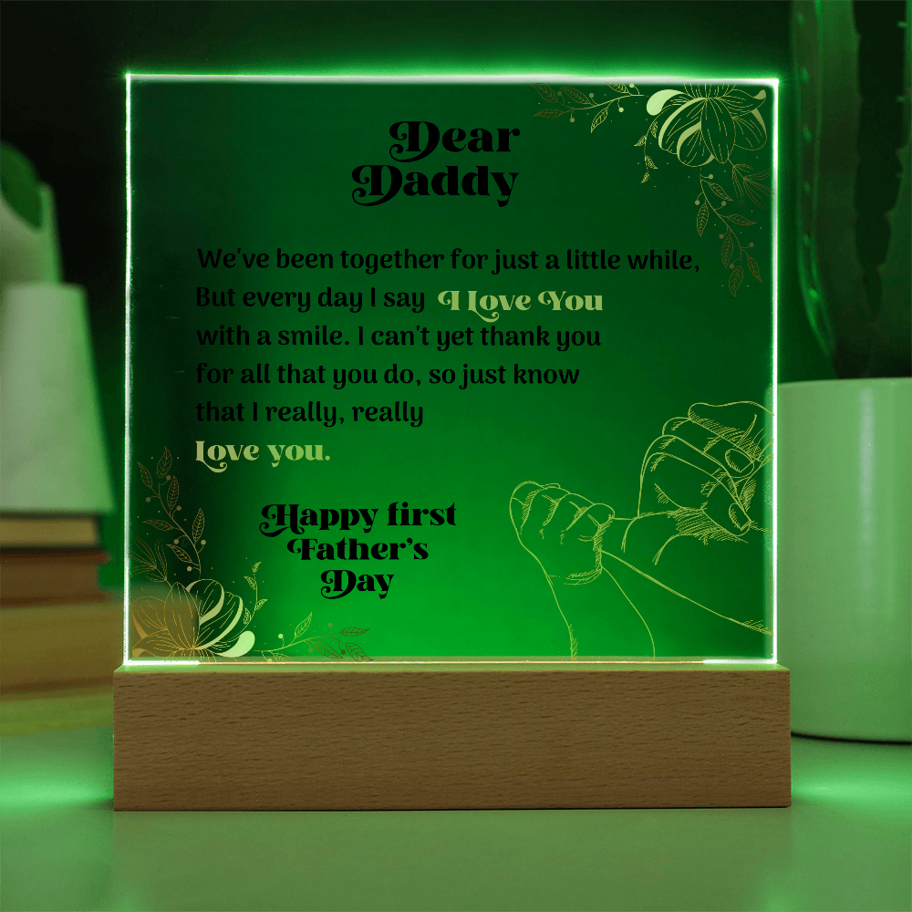 Dear Daddy — Acrylic Square Plaque