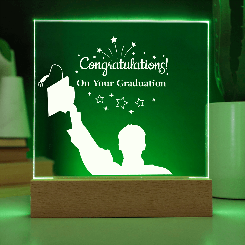 Congratulations On Your Graduation Acrylic Square Plaque - Graduation Gift