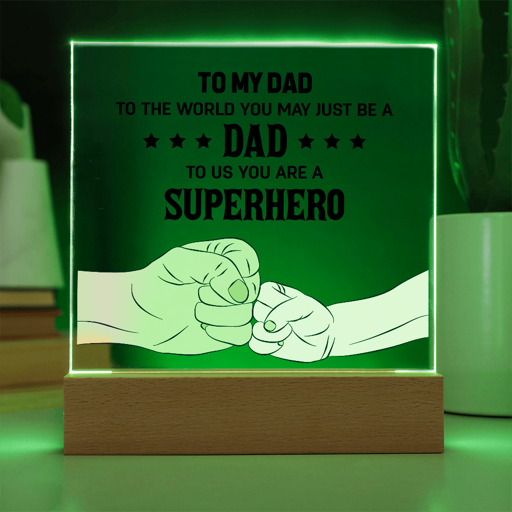 To My Dad Acrylic Square Plaque - Father's Day Gift for Dad