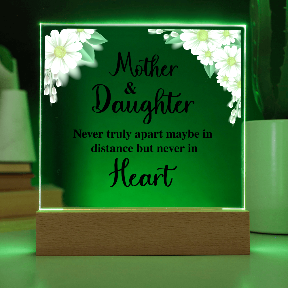 Mother And Daughter Acrylic Square Plaque - Mother's Day Gift