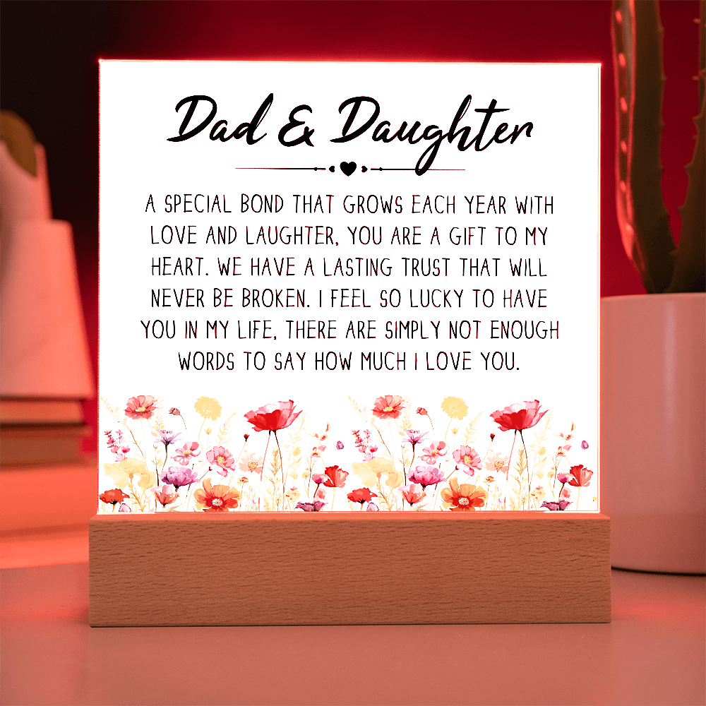 Dad & Daughter — Acrylic Square Plaque
