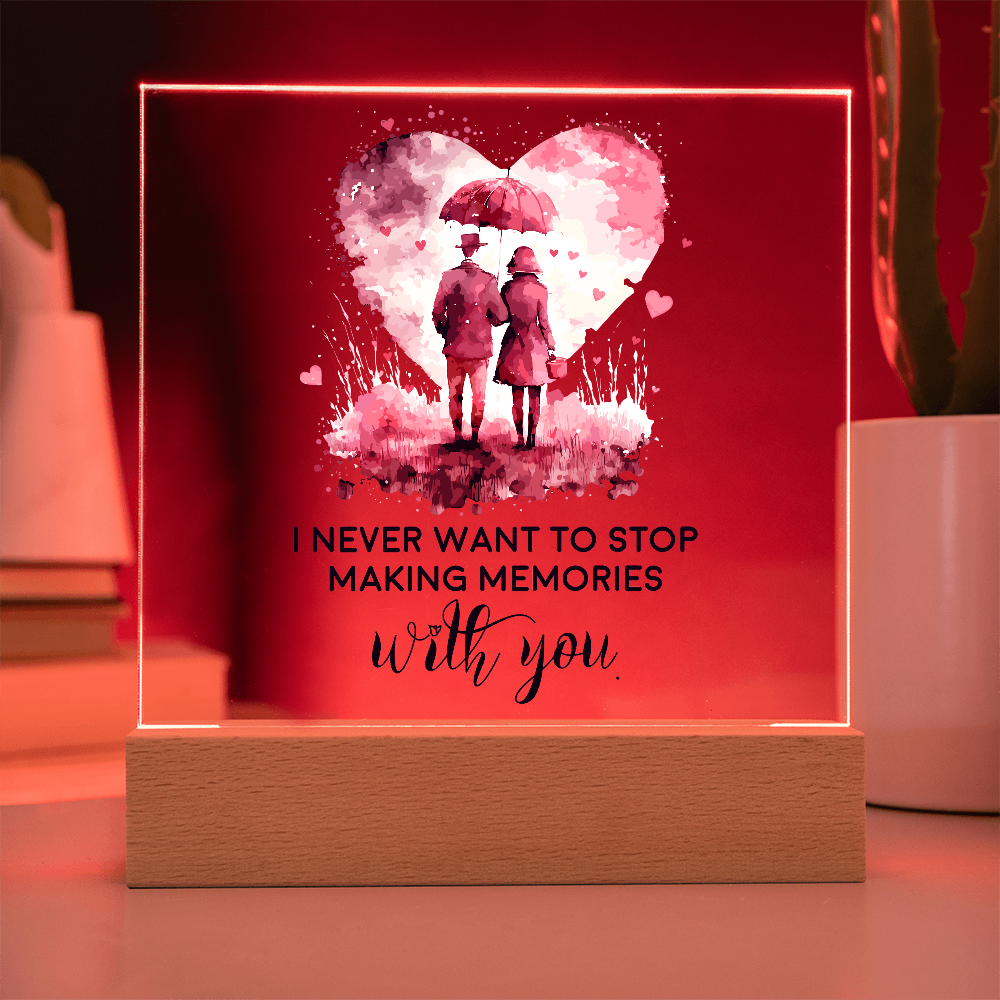 Making Memories With You Acrylic Square Plaque - Anniversary Gift
