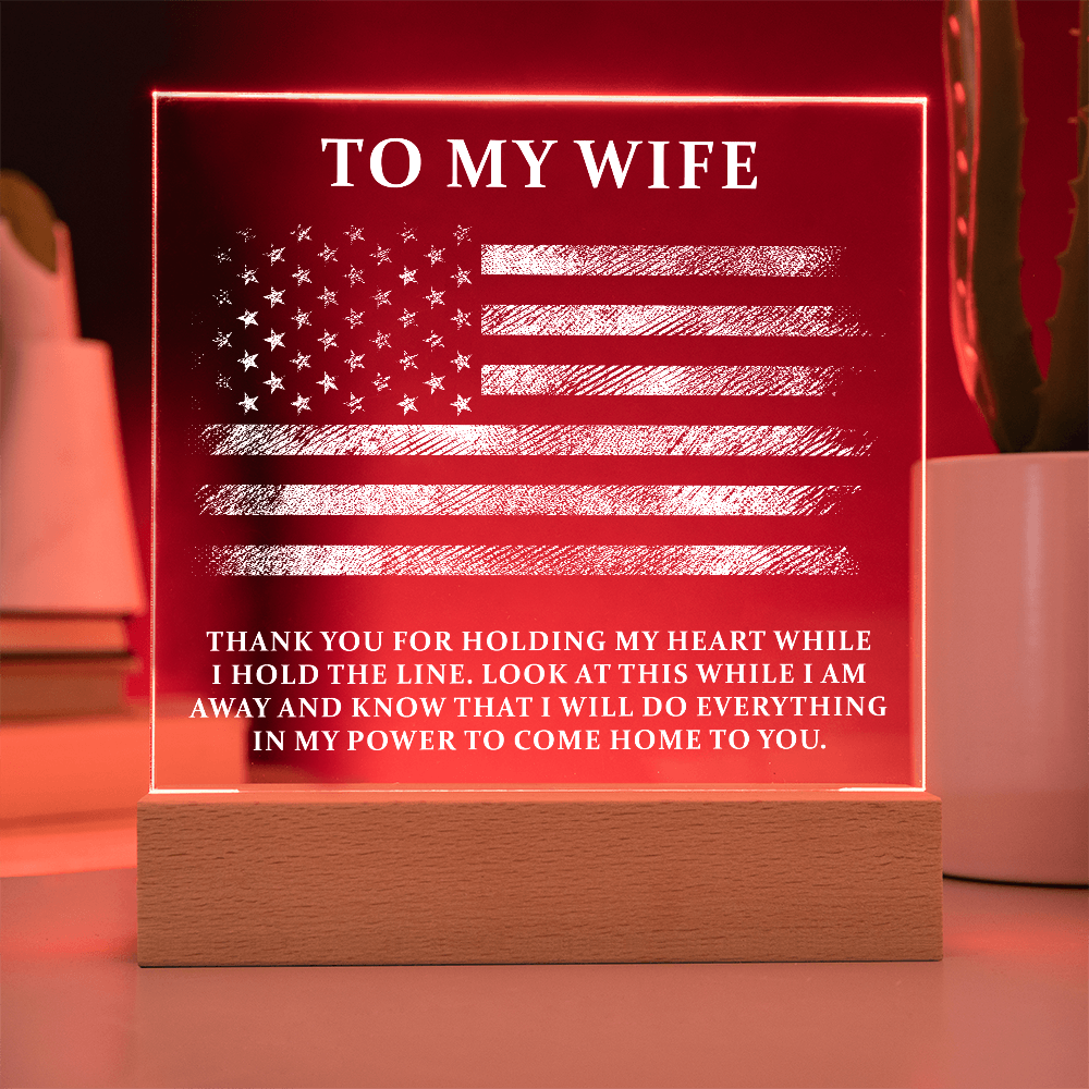 To My Wife Acrylic Square Plaque - Anniversary Gift