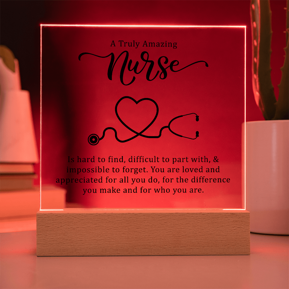 Truly Amazing Nurse Acrylic Square Plaque - Gift for Nurses