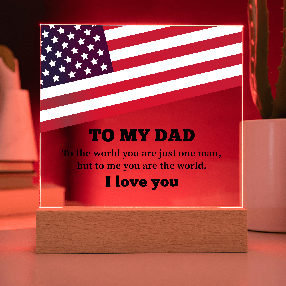 To My Dad Acrylic Square Plaque - Father's Day Gift for Dad