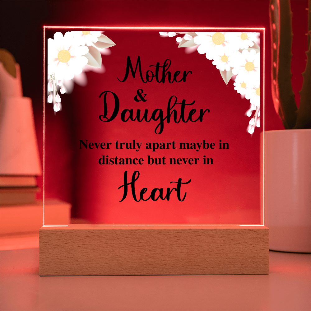 Mother And Daughter Acrylic Square Plaque - Mother's Day Gift