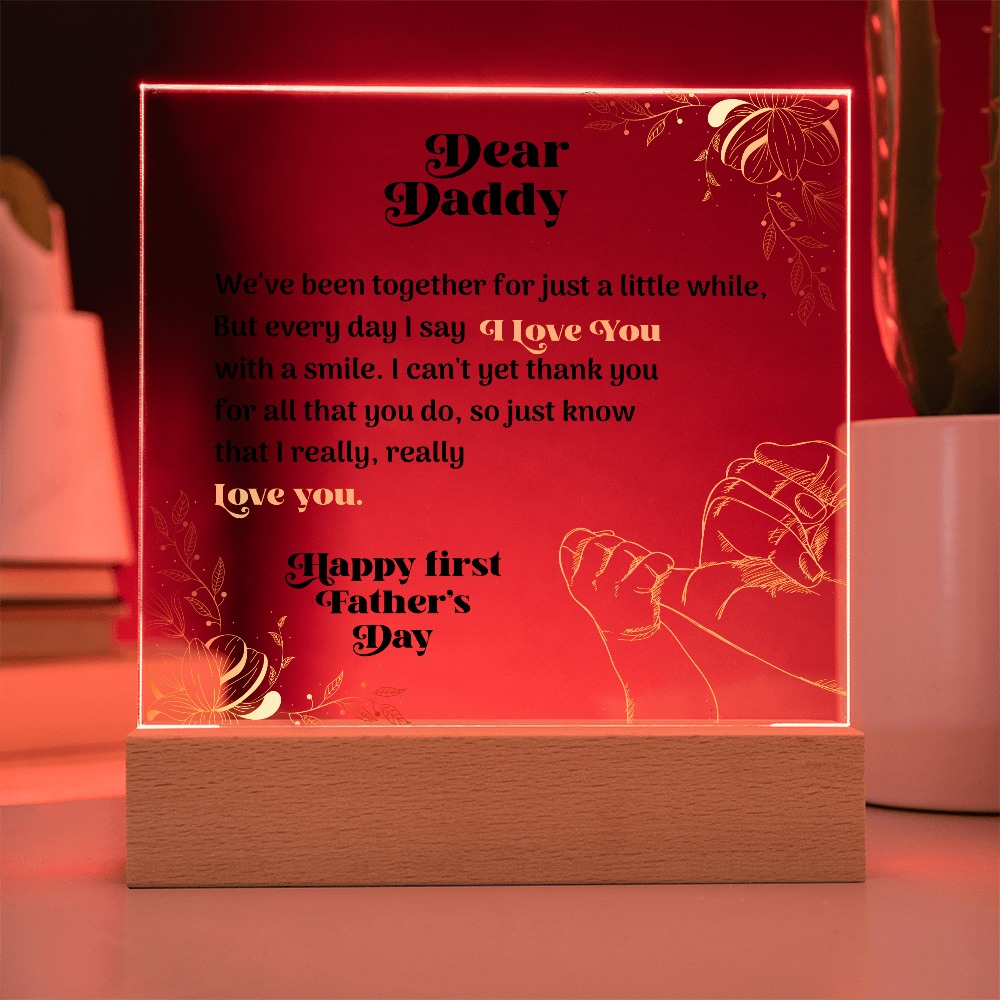 Dear Daddy — Acrylic Square Plaque