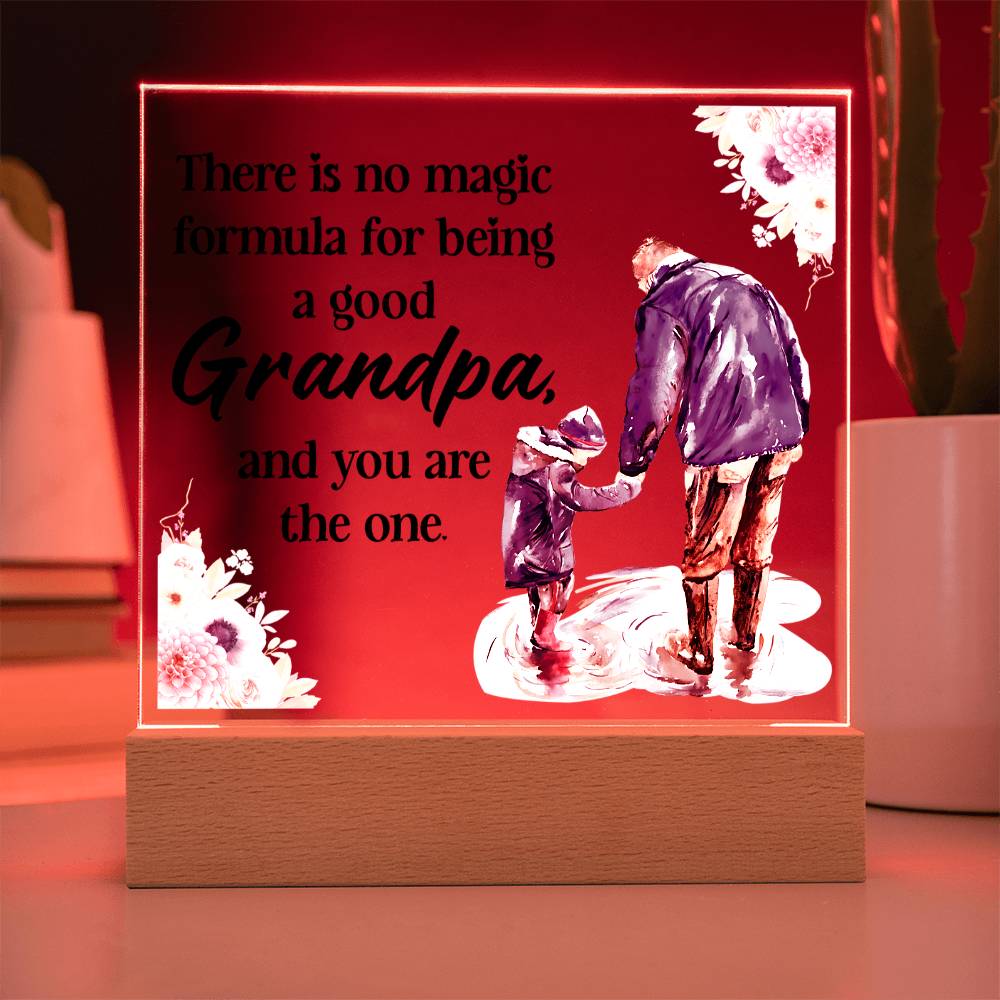 Grandpa Acrylic Square Plaque - Father's Day Gift