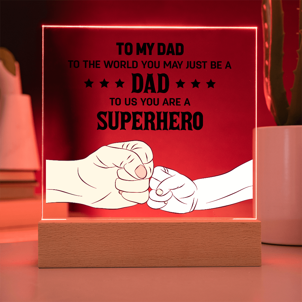 To My Dad Acrylic Square Plaque - Father's Day Gift for Dad