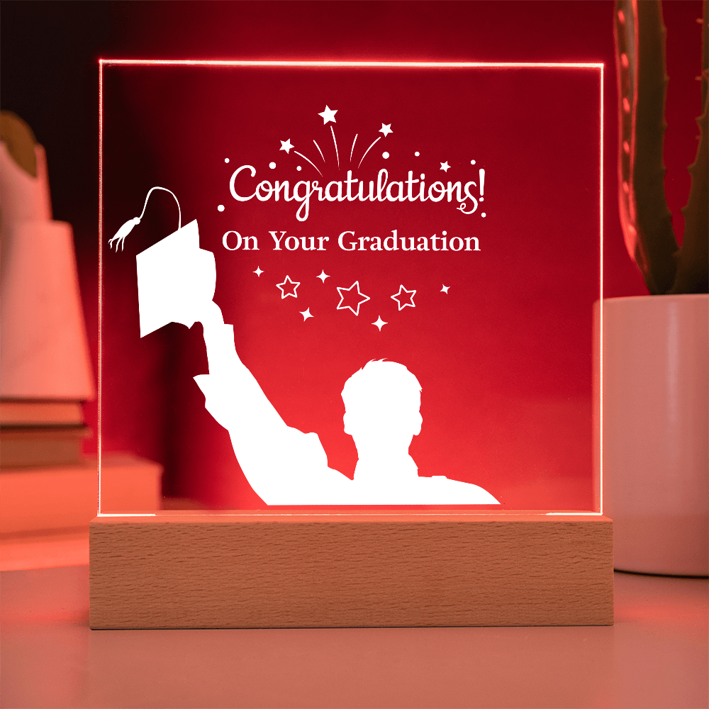 Congratulations On Your Graduation Acrylic Square Plaque - Graduation Gift