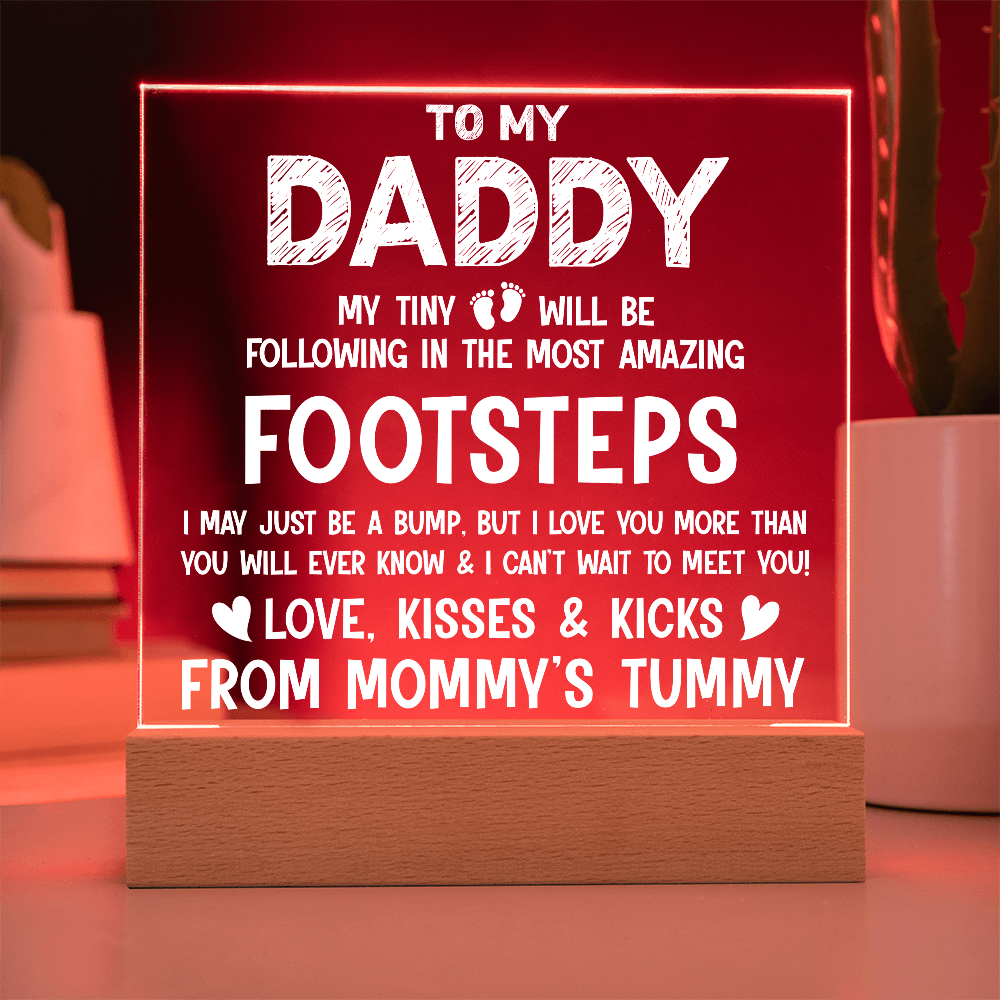 To My Daddy Acrylic Square Plaque - Father's Day Gift for Dad