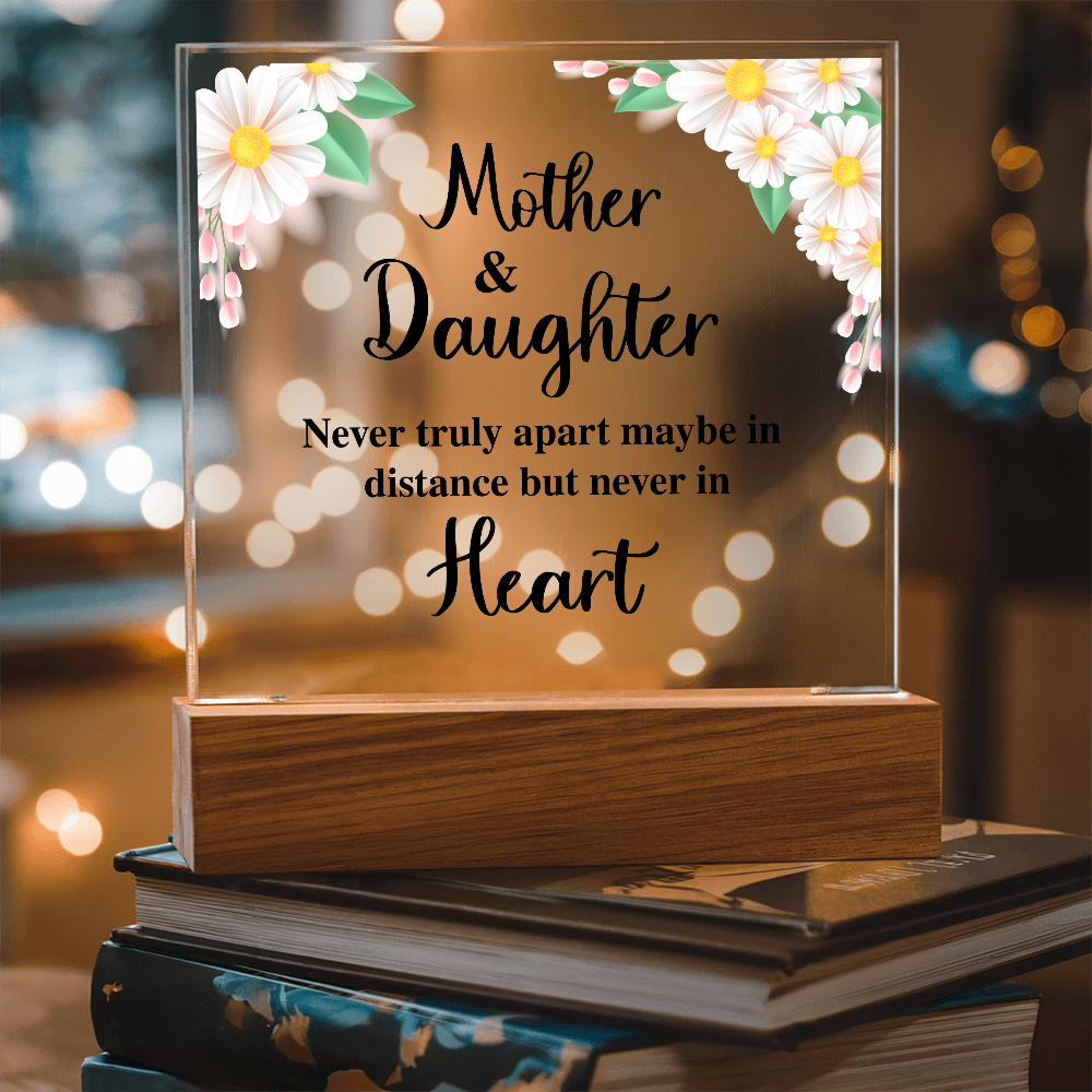 Mother And Daughter Acrylic Square Plaque - Mother's Day Gift
