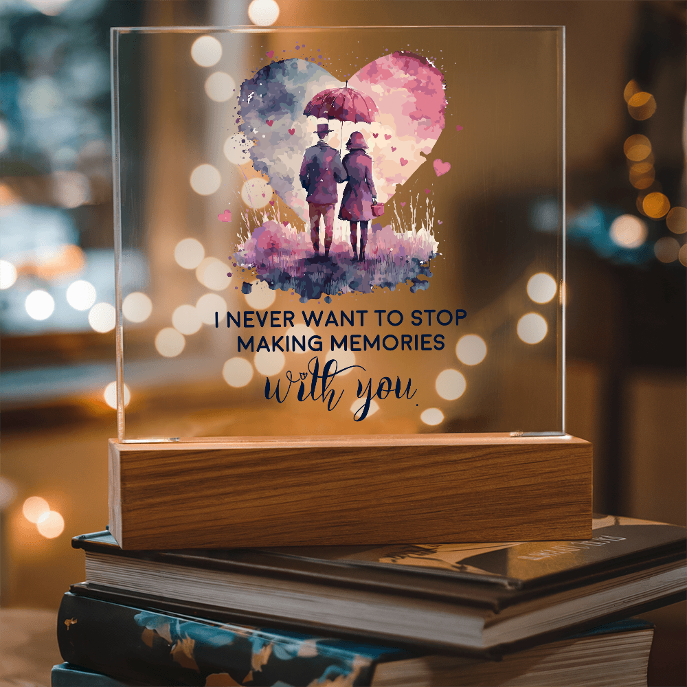 Making Memories With You Acrylic Square Plaque - Anniversary Gift