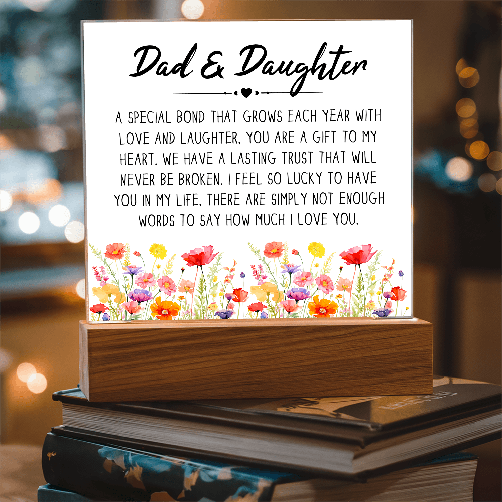 Dad & Daughter — Acrylic Square Plaque