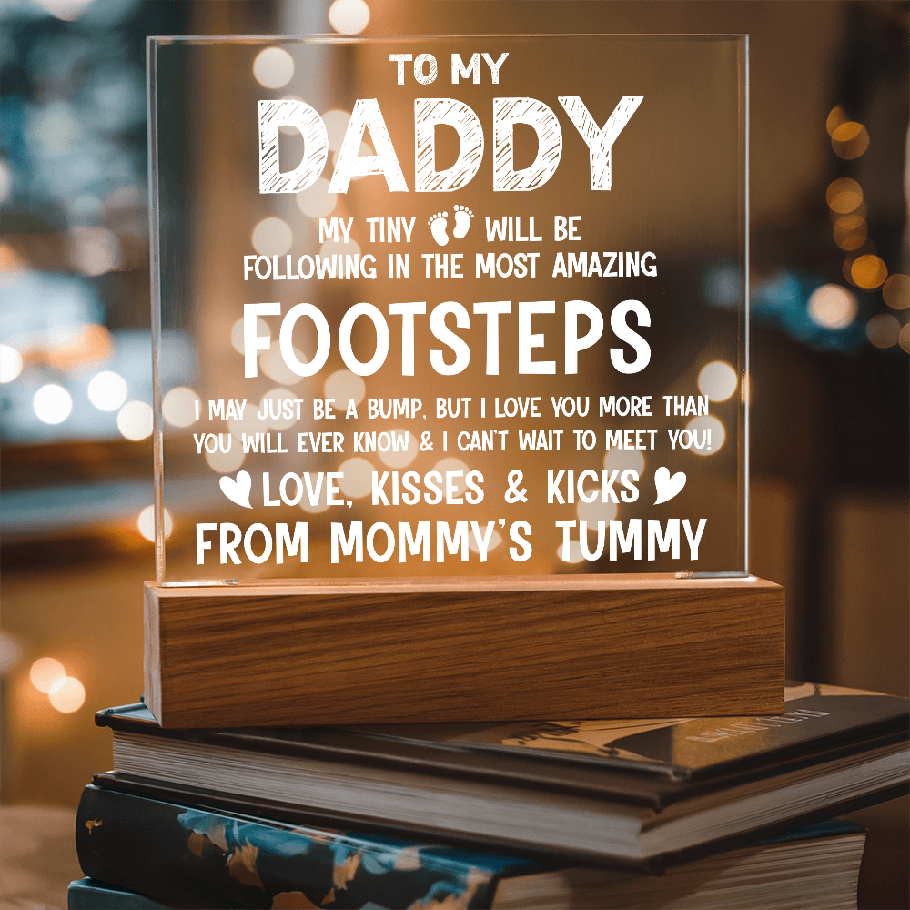 To My Daddy Acrylic Square Plaque - Father's Day Gift for Dad