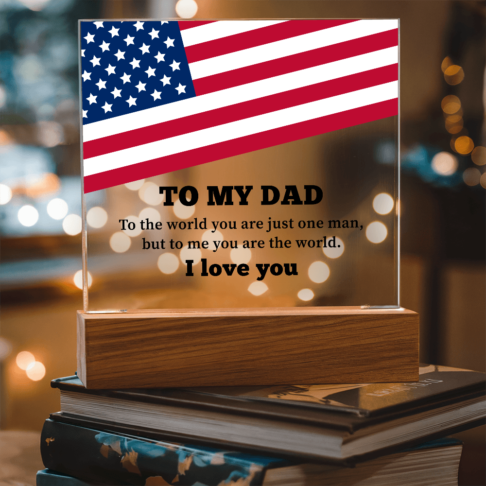 To My Dad Acrylic Square Plaque - Father's Day Gift for Dad