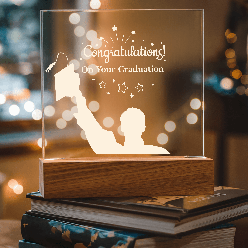 Congratulations On Your Graduation Acrylic Square Plaque - Graduation Gift