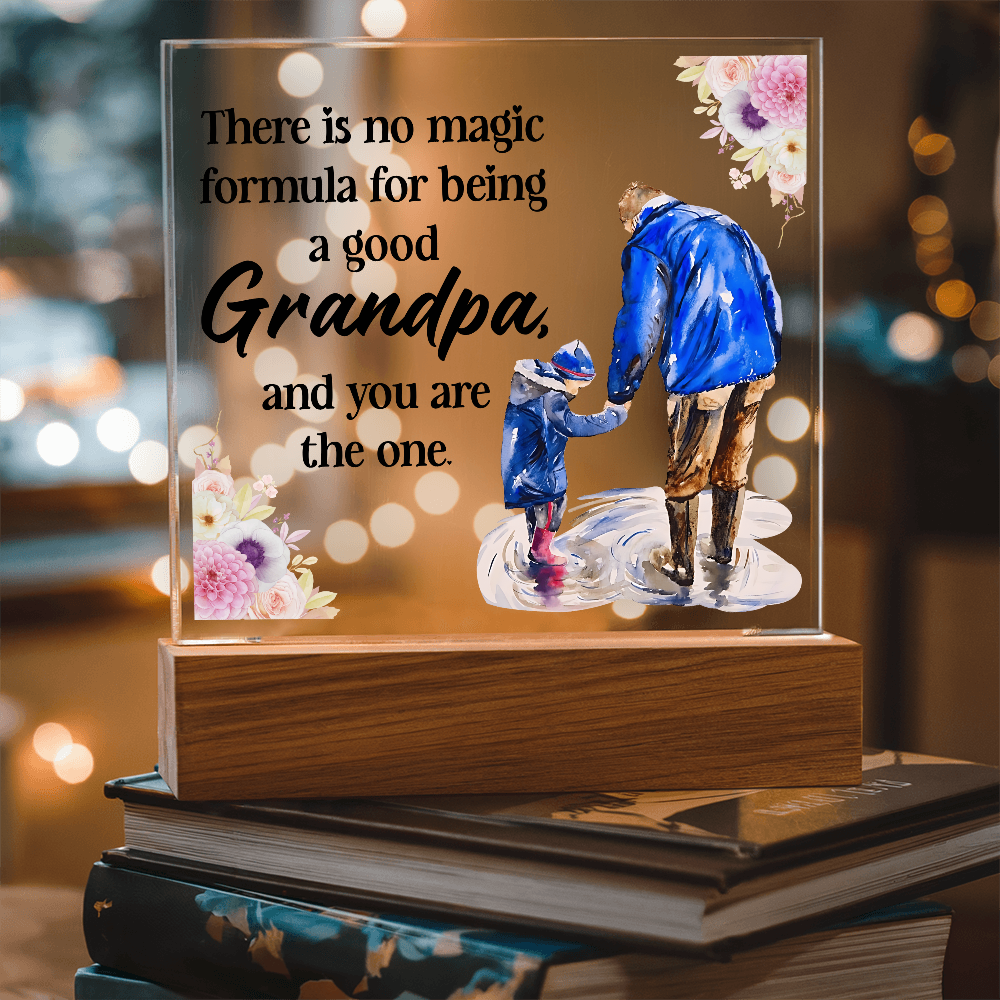 Grandpa Acrylic Square Plaque - Father's Day Gift