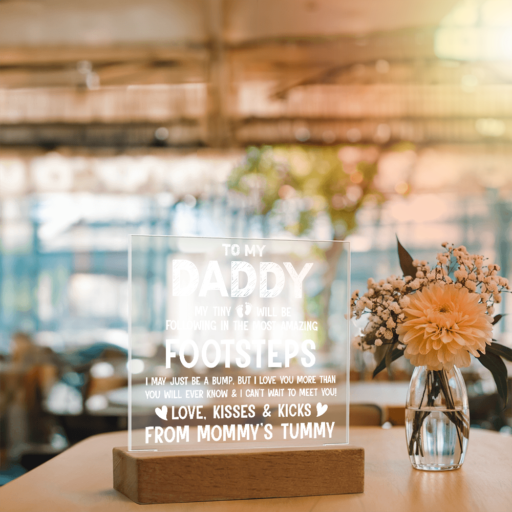 To My Daddy Acrylic Square Plaque - Father's Day Gift for Dad