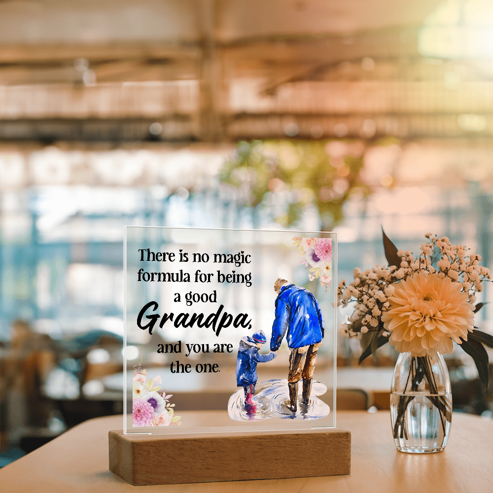 Grandpa Acrylic Square Plaque - Father's Day Gift