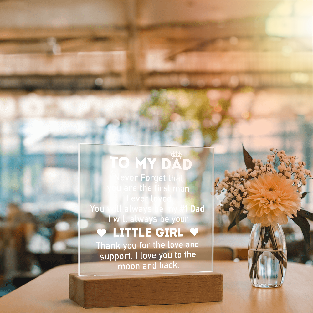 To My Dad Acrylic Square Plaque - A Piece Of My Heart, Father's Day Gift for Dad