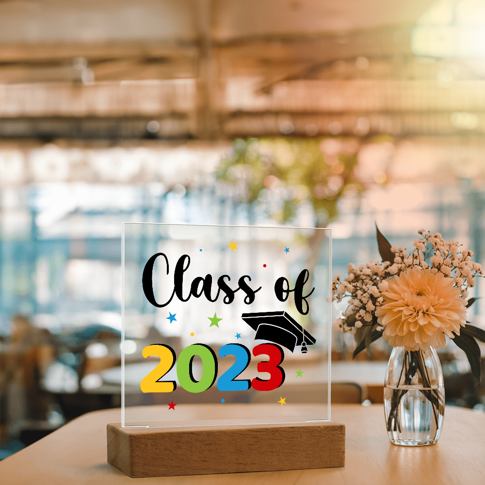 Class Of 2023 Acrylic Square Plaque - Graduation Gift