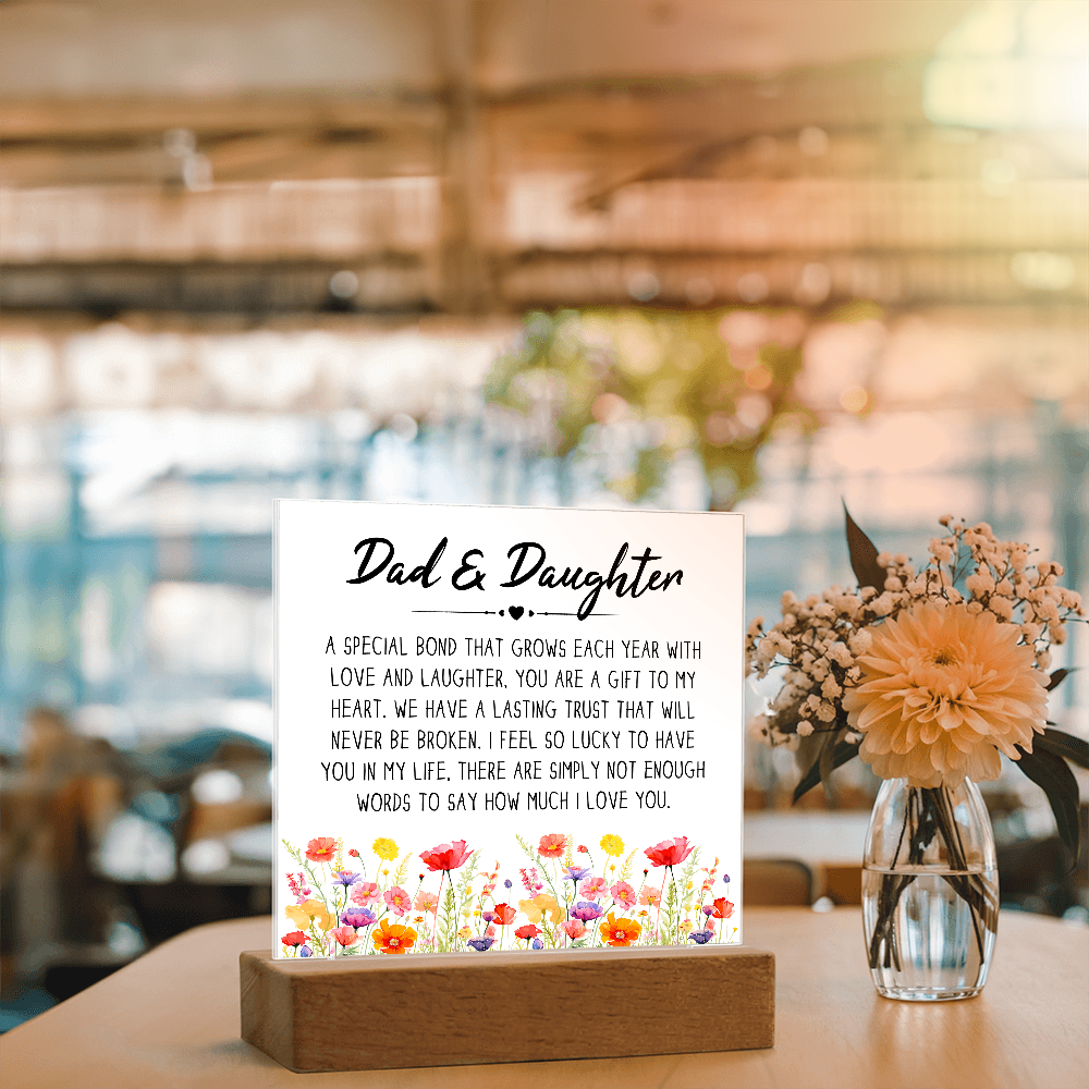 Dad & Daughter — Acrylic Square Plaque