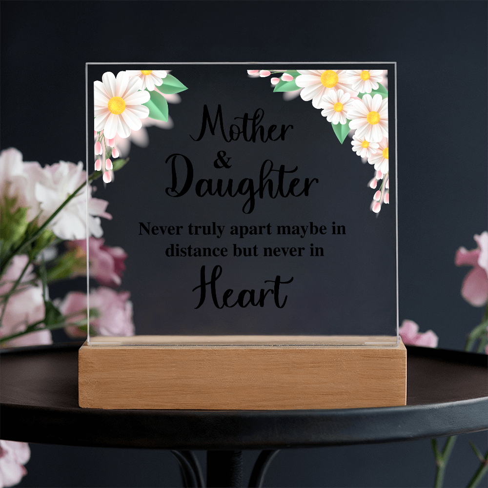 Mother And Daughter Acrylic Square Plaque - Mother's Day Gift