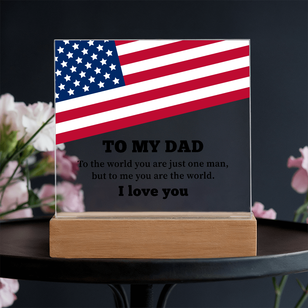 To My Dad Acrylic Square Plaque - Father's Day Gift for Dad