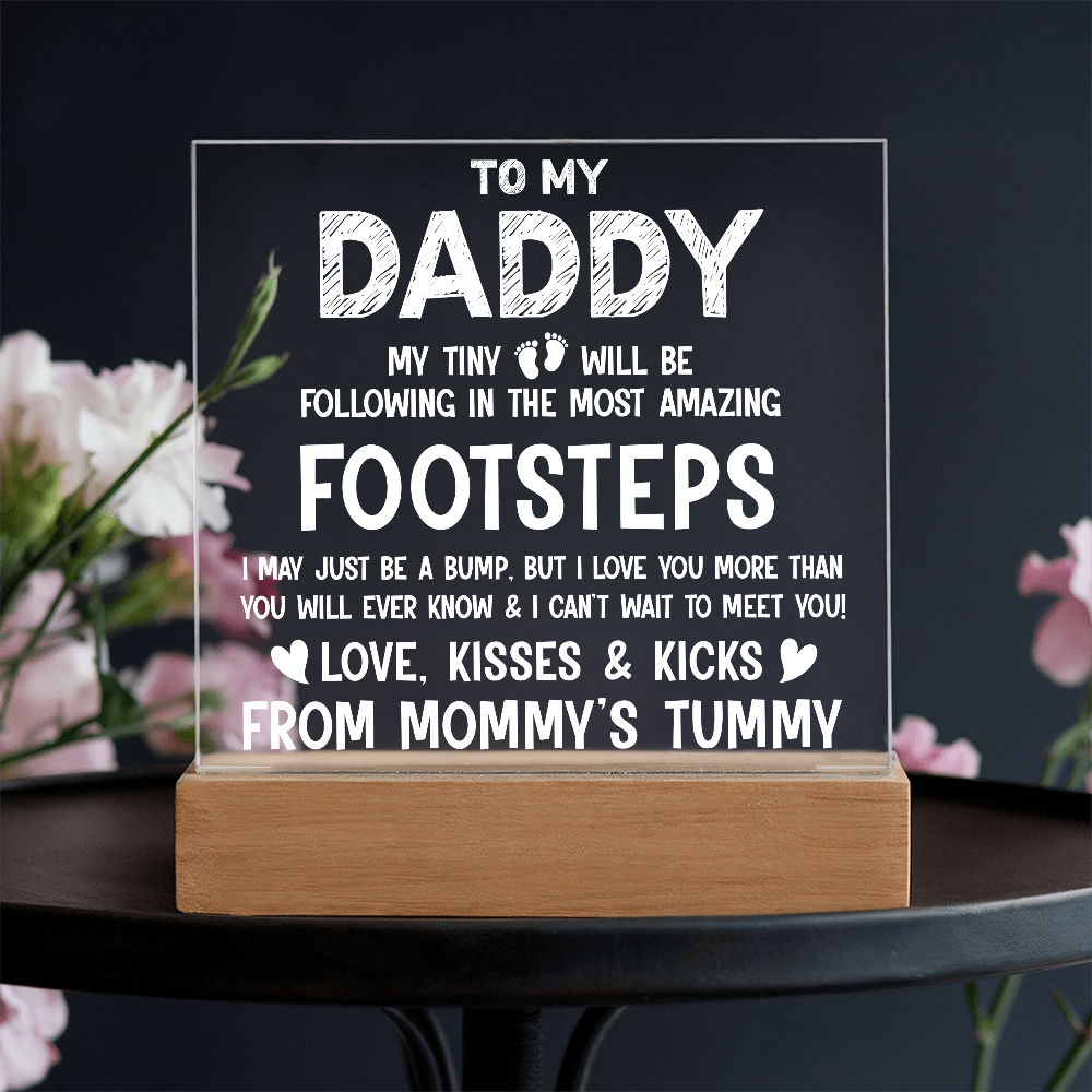 To My Daddy Acrylic Square Plaque - Father's Day Gift for Dad