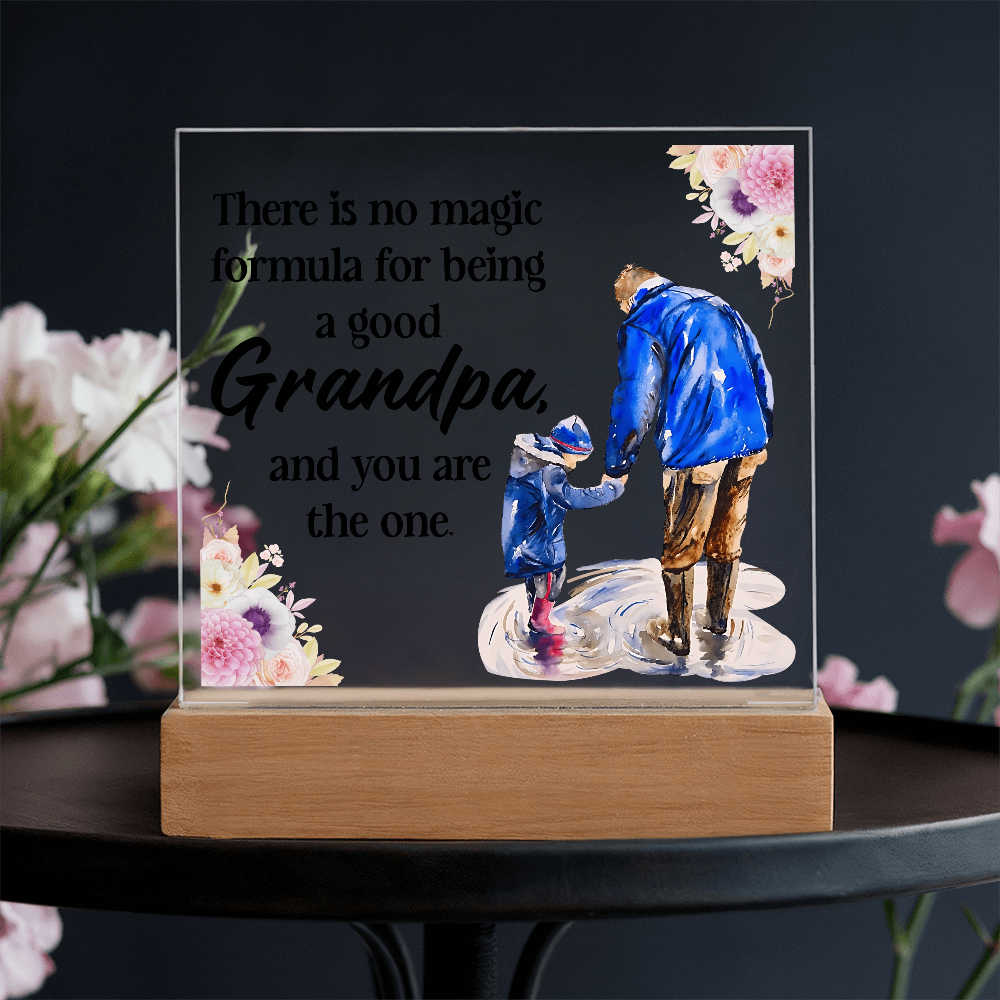 Grandpa Acrylic Square Plaque - Father's Day Gift