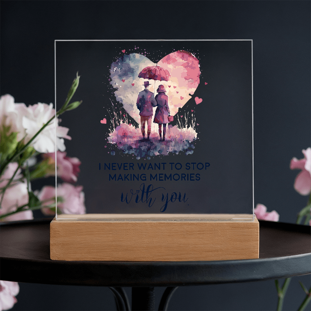 Making Memories With You Acrylic Square Plaque - Anniversary Gift
