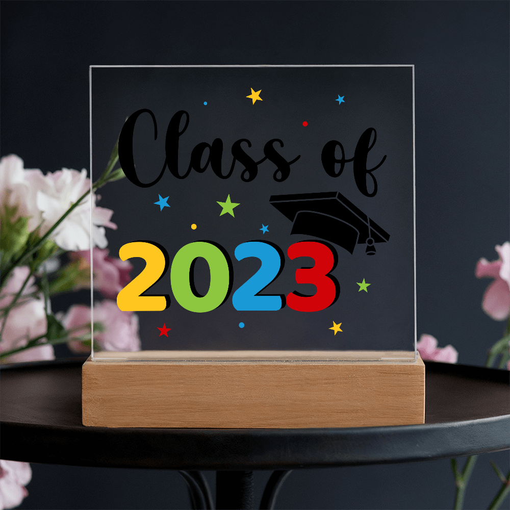 Class Of 2023 Acrylic Square Plaque - Graduation Gift