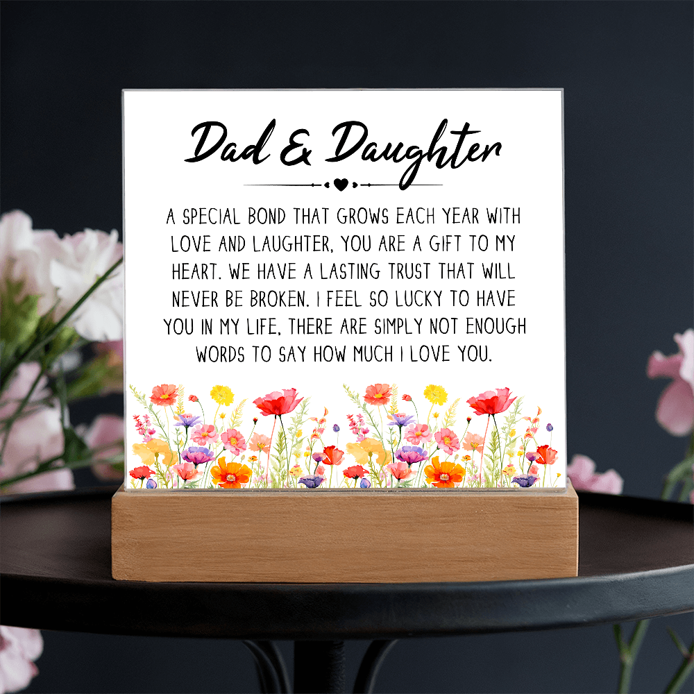 Dad & Daughter — Acrylic Square Plaque