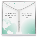 Nowhere Else I'd Rather Be 4-Sided Stick Necklace - Engraved Bar Pendant with Gift Box, Romantic Gift for Her
