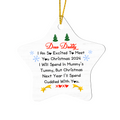 Dear Daddy, Christmas Star Ornament - New Dad Holiday Keepsake