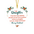 To My Daughter, It Has Been a Joy Watching You Grow Up - Christmas Heart Ornament