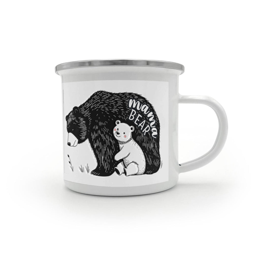 Mama Bear Enamel Camping Mug, Mom Camping Gift
