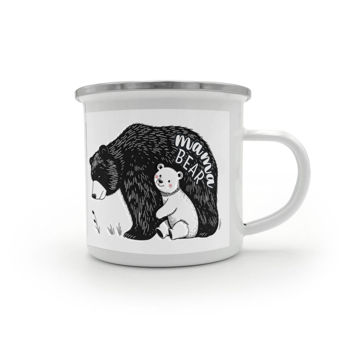 Mama Bear Enamel Camping Mug, Mom Camping Gift