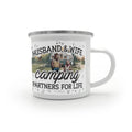 Husband And Wife Camping Partners For Life Enamel Mug, Couples Gift