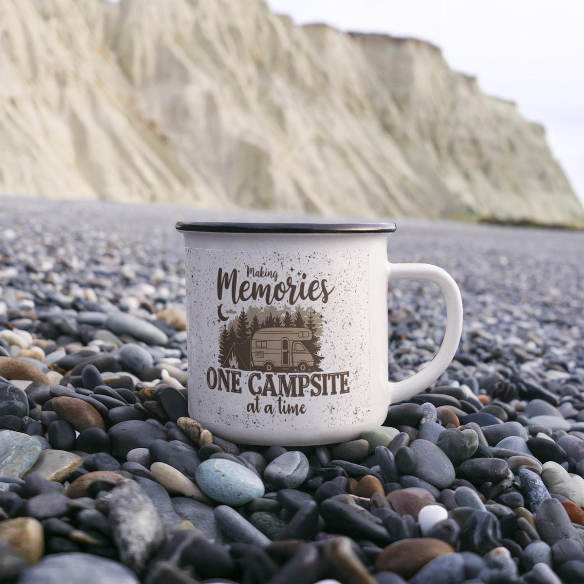 Making Memories One Campsite At A Time Enamel Camping Mug