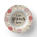 Love Grows Here Dinnerware Bowl, Garden Gift
