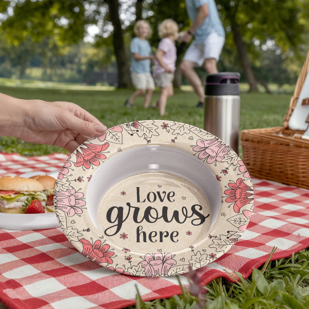 Love Grows Here Dinnerware Bowl, Garden Gift