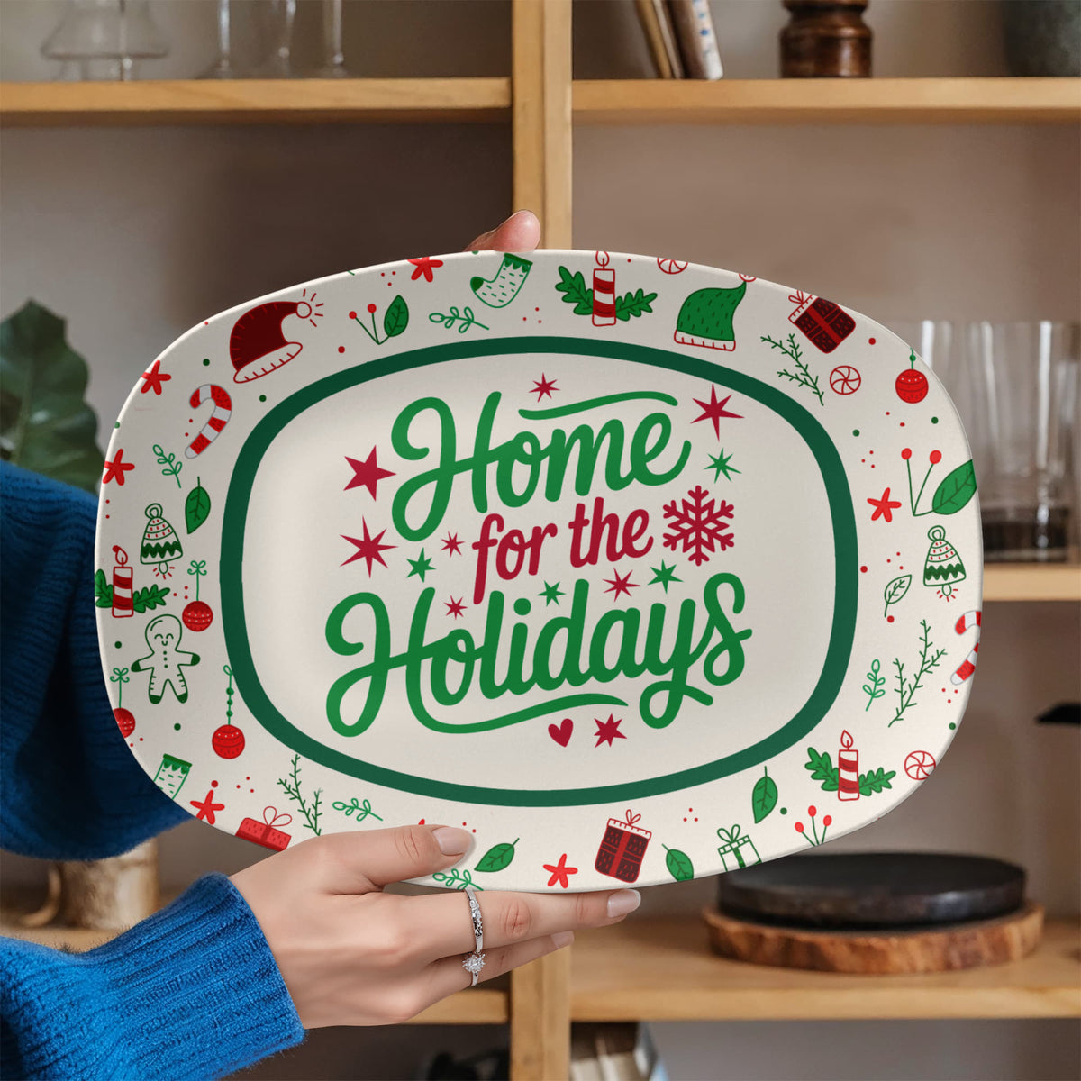 Home For The Holidays Serving Platter, Christmas Gift