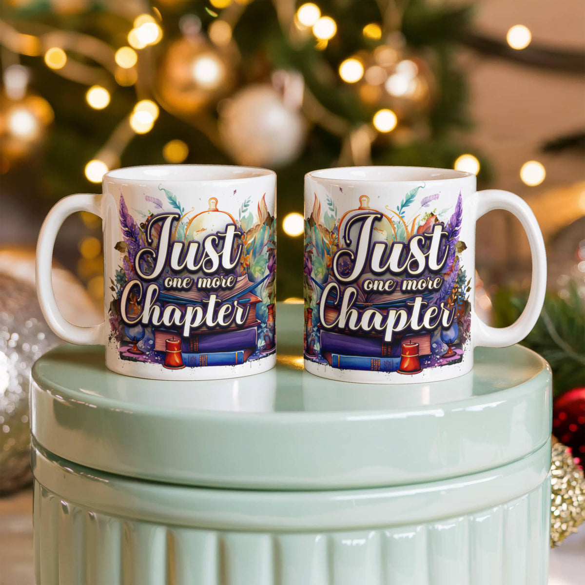 Just One More Chapter Coffee Mug 11oz, Book Lover Gift, Bookish Reader Mug, Christmas Gift for Readers