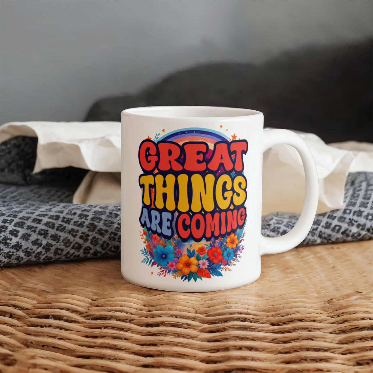 Great Things Are Coming Coffee Mug, Positive Affirmation Gift
