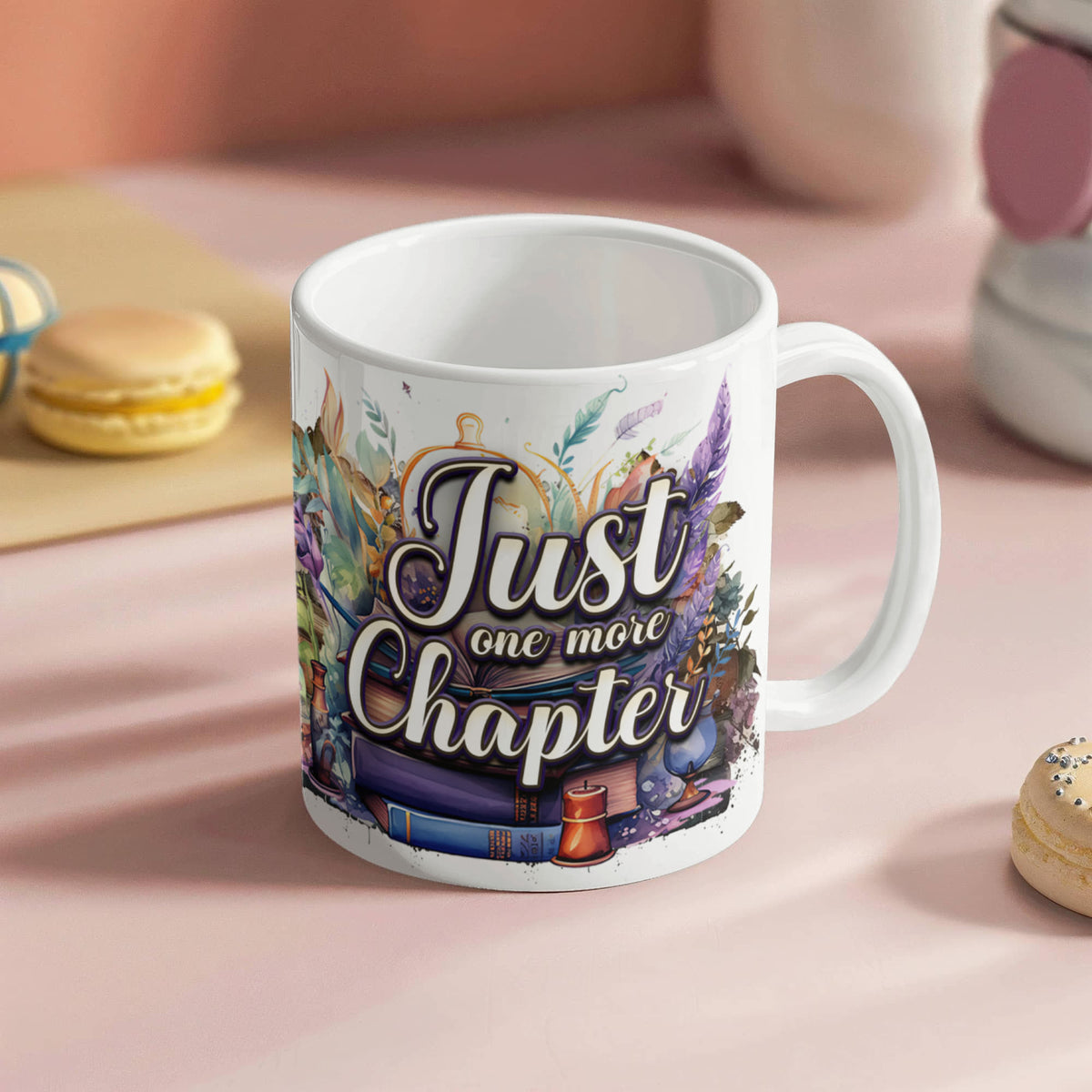 Just One More Chapter Coffee Mug 11oz, Book Lover Gift, Bookish Reader Mug, Christmas Gift for Readers